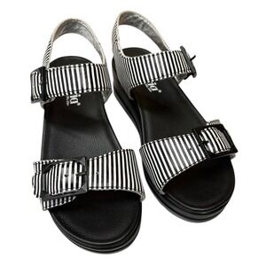 Alegria Women's Morgyn Flatform Wedge Sandals Striped Strappy Summer Comfort 37